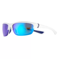 Men's Tek Gear® Mirrored White Framed Semi-Rimless Wrap-Around Sunglasses