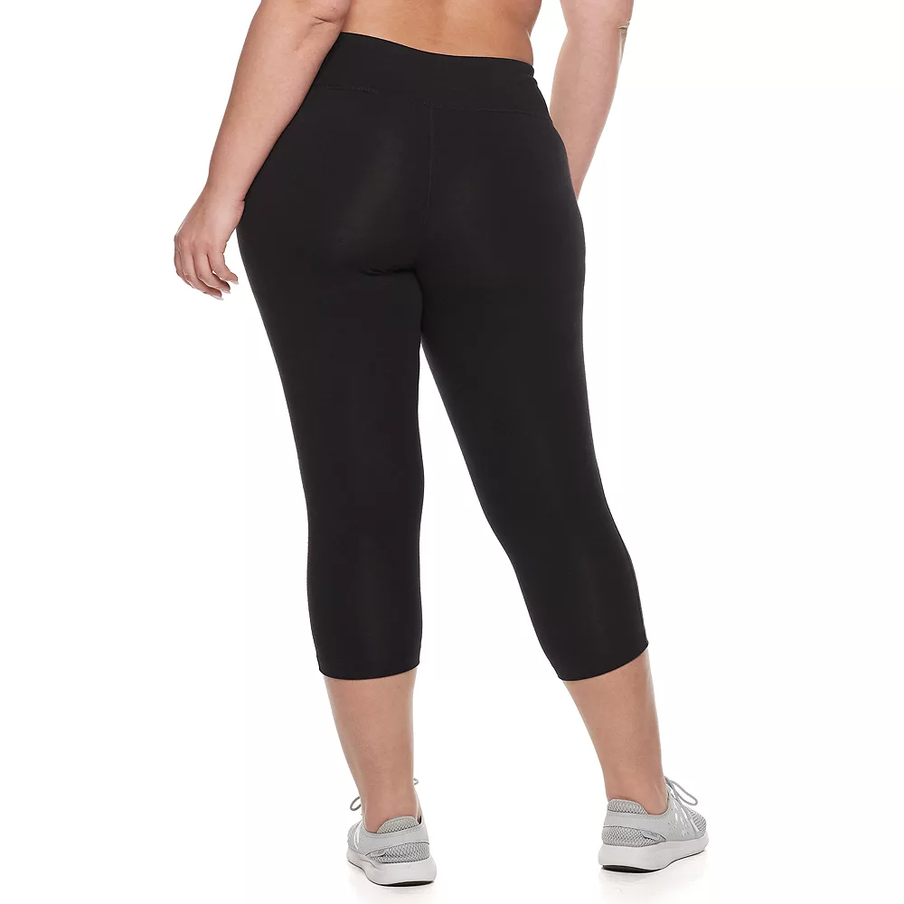 Plus Size Tek Gear® Essential High-Waisted Capri Leggings 5 Plus Size Tek Gear® Essential High-Waisted Capri Leggings - Image 3
