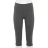 Women's Tek Gear® Essential High-Waisted Skimmer Capri Leggings 2 Women's Tek Gear® Essential High-Waisted Skimmer Capri Leggings -Tek Gear Shop 4265412 Dark Gray