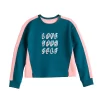 Girls 7-16 Tek Gear® Ultrasoft Fleece Graphic Sweatshirt -Tek Gear Shop 4938207 Teal Pink Love
