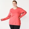 Plus Size Tek Gear® Ultrasoft Fleece Crewneck Sweatshirt 1 Plus Size Tek Gear® Ultrasoft Fleece Crewneck Sweatshirt -Tek Gear Shop 5000133 Fanatic Pink