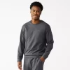 Men's Tek Gear® French-Terry Lounge Crew Sweatshirt 2 Men's Tek Gear® French-Terry Lounge Crew Sweatshirt -Tek Gear Shop 5224226 Hawk Grey Archroma