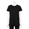 Petite Tek Gear® High Slit Tunic Tee 1 Petite Tek Gear® High Slit Tunic Tee -Tek Gear Shop 5240647 Black