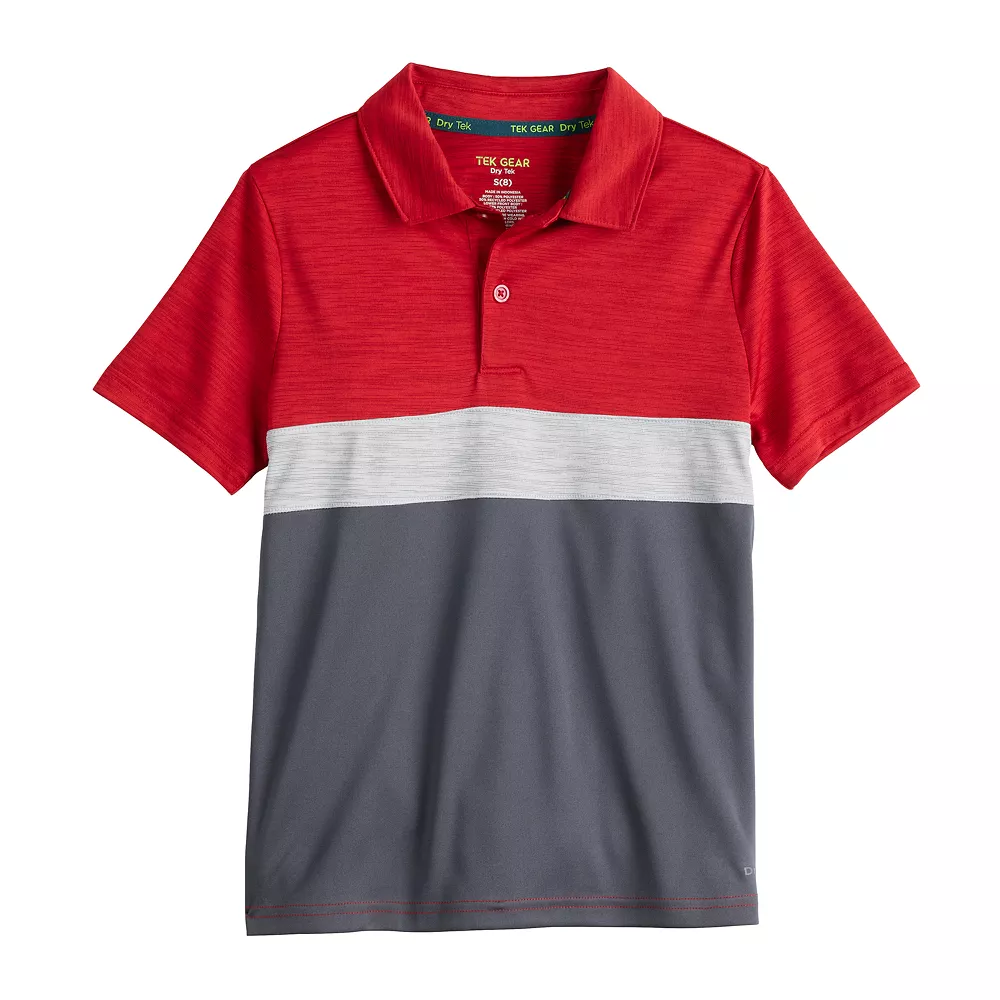 Boys 8-20 Tek Gear® Dry Tek Colorblock Polo In Regular & Husky 3 Boys 8-20 Tek Gear® Dry Tek Colorblock Polo In Regular & Husky