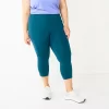 Plus Size Tek Gear® Ultrastretch Pocket High-Waisted Capri Leggings 1 Plus Size Tek Gear® Ultrastretch Pocket High-Waisted Capri Leggings -Tek Gear Shop 5663102 Blue Crayon