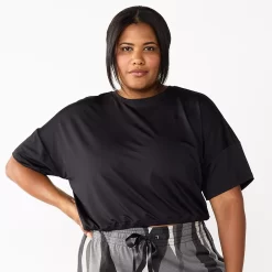 Plus Size Tek Gear® Keyhole-Back Crop Top