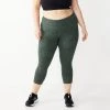 Plus Size Tek Gear® Essential High-Waisted Capri Leggings 1 Plus Size Tek Gear® Essential High-Waisted Capri Leggings -Tek Gear Shop 6264904 Olive Cheetah